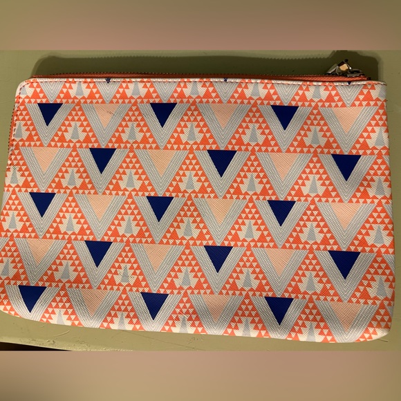 ⭐️ BOGO ⭐️ Stella & Dot Orange/Blue Mosaic Clutch - Picture 2 of 5